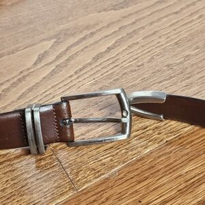 Italian Leather Eurometal Brown Belt Size 38 Business Casual Designer See Descr.
